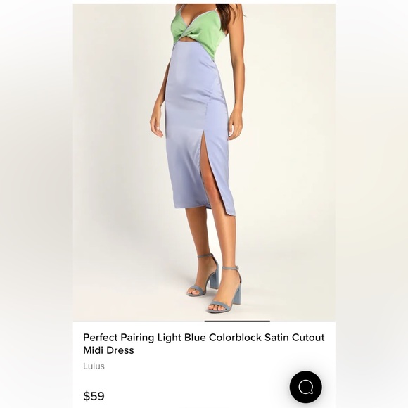 Lulu's Green and Gray Midi Dress - Picture 3 of 4